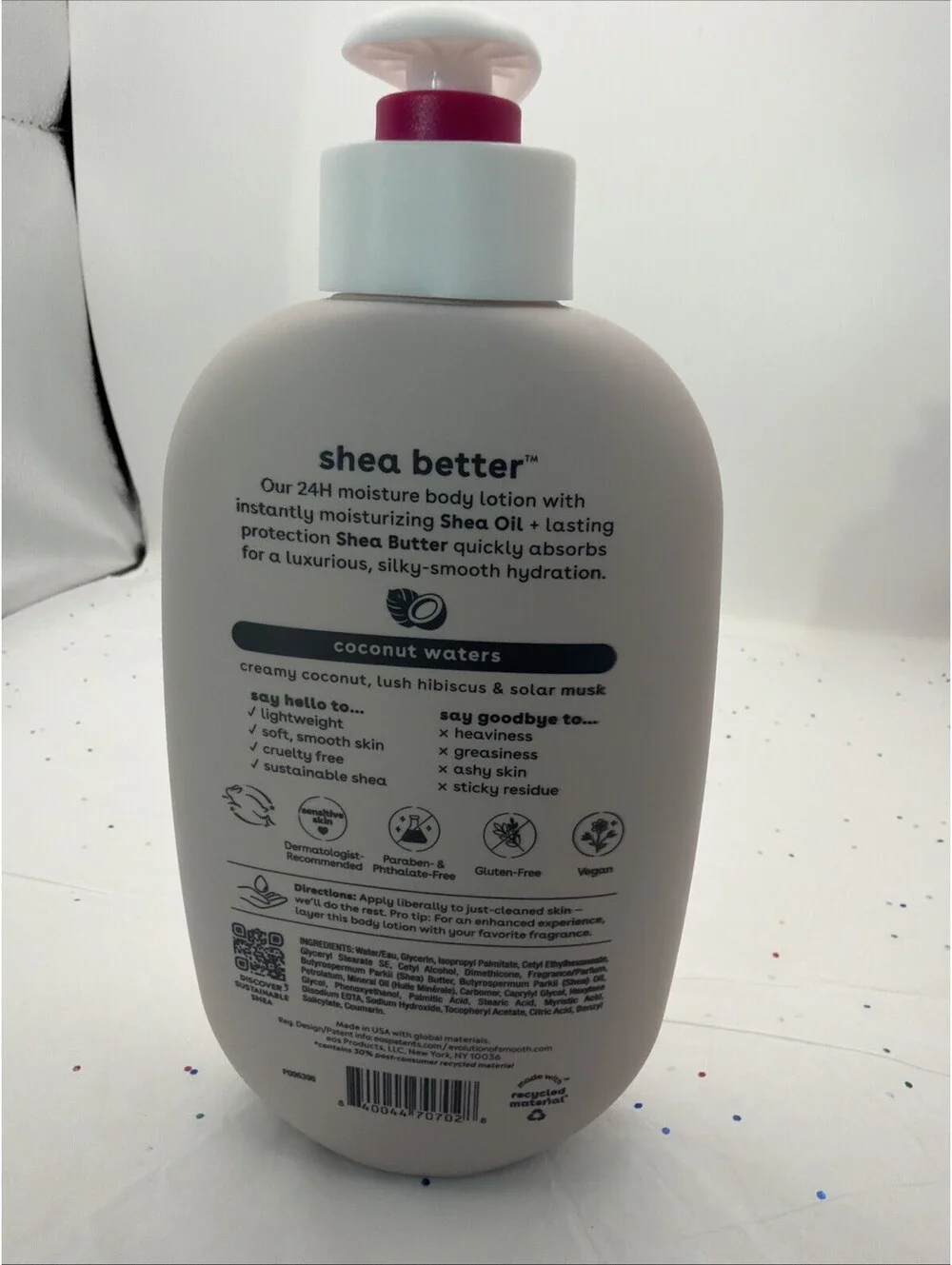 eos Shea Better Body Lotion Coconut Waters 16 oz 24H Moisture Shea Butter NEW